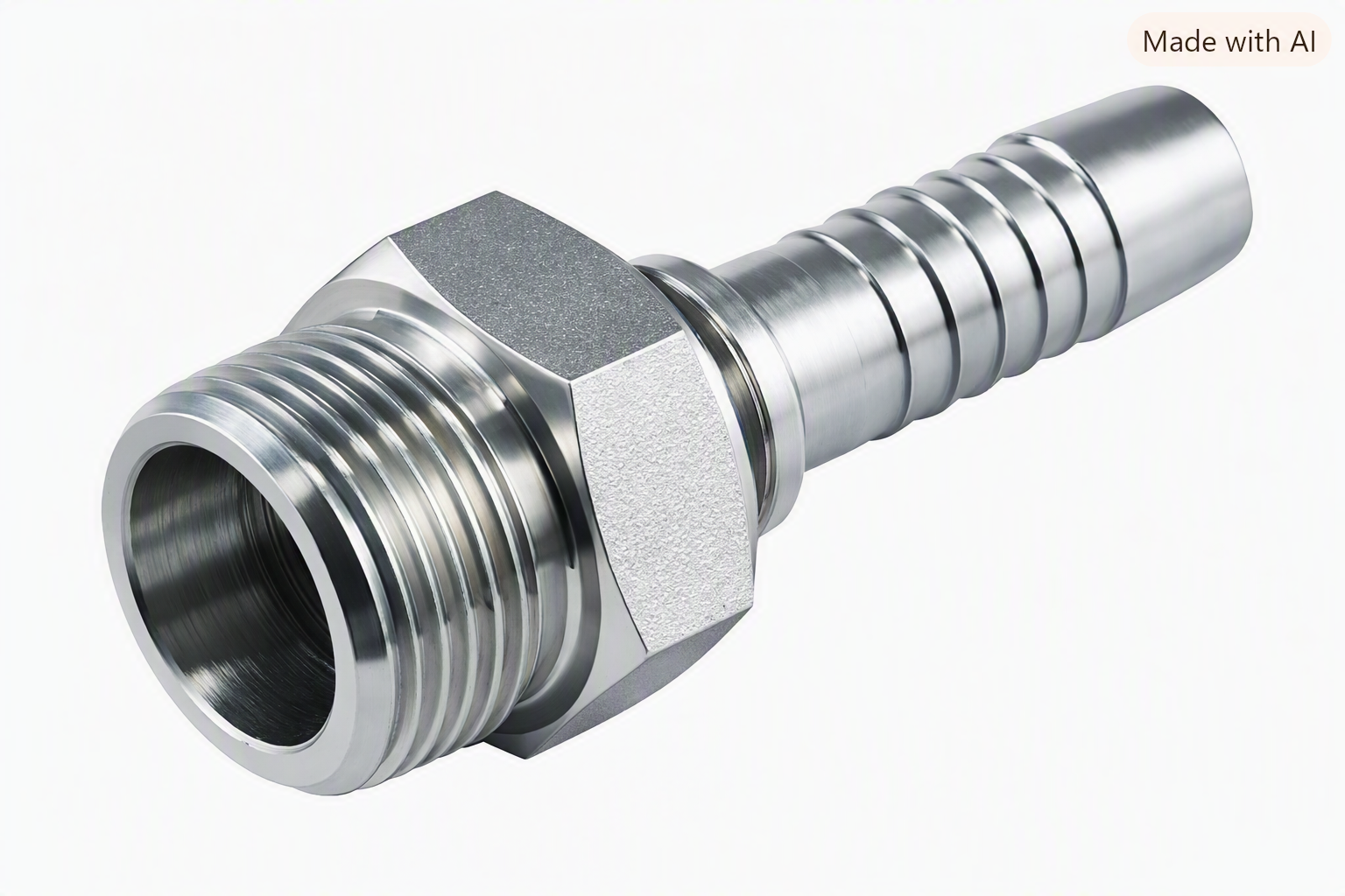 1 / 2"- M 22 X 15L METRİK ERKEK L TİPİ HORTUM RAKOR